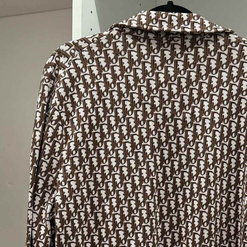 Dior Oblique Jacquard Men's Knit Button up